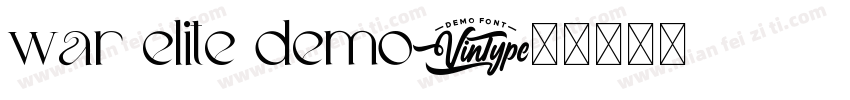 war elite demo字体转换